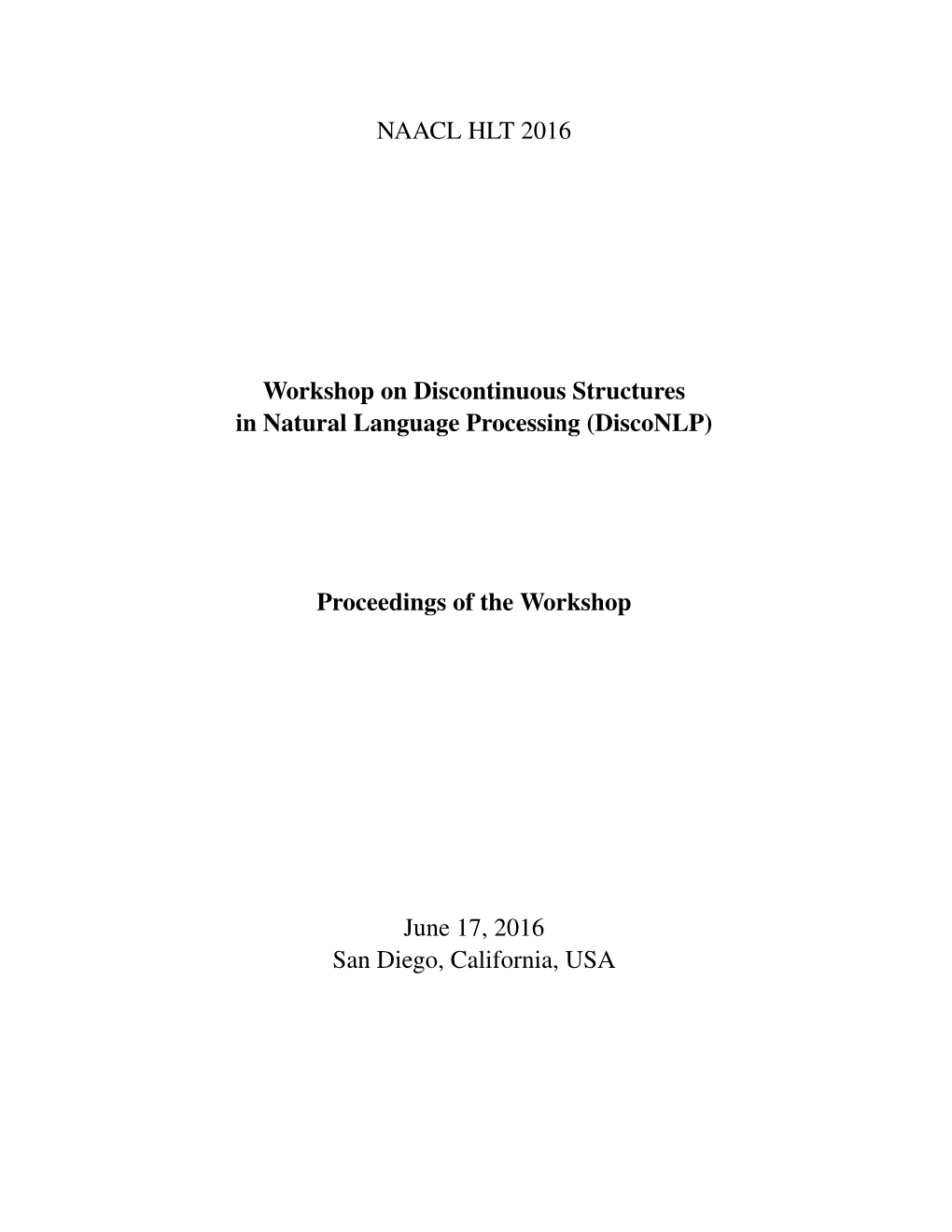 Proceedings of NAACL-HLT 2016