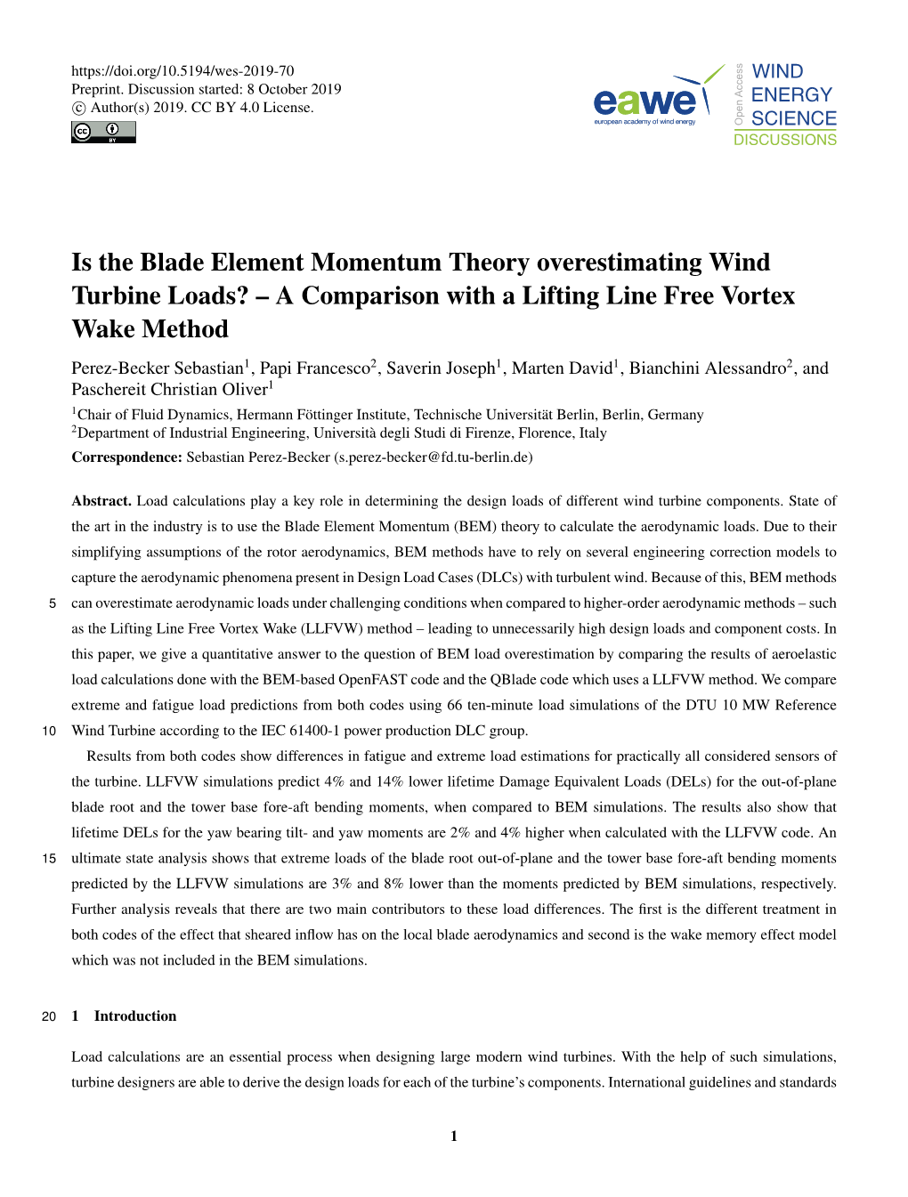 Is the Blade Element Momentum Theory