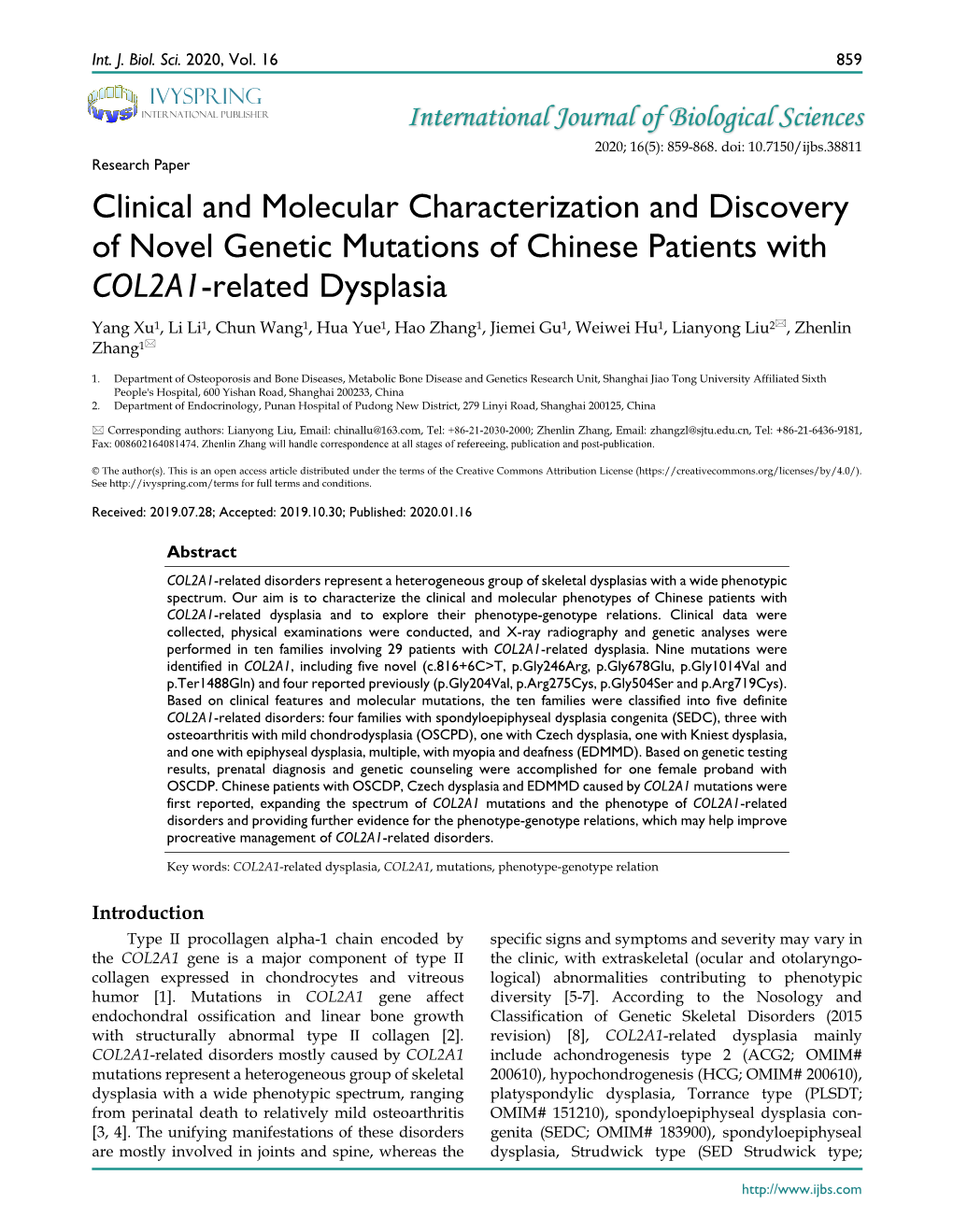 Clinical and Molecular Characterization and Discovery Of