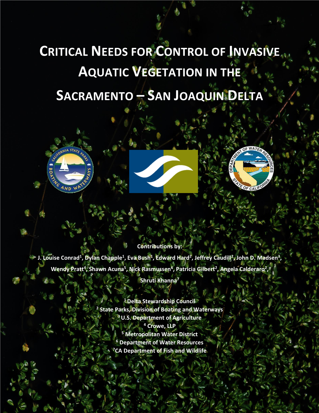 Critical Needs for Control of Invasive Aquatic Vegetation in the Sacramento – San Joaquin Delta