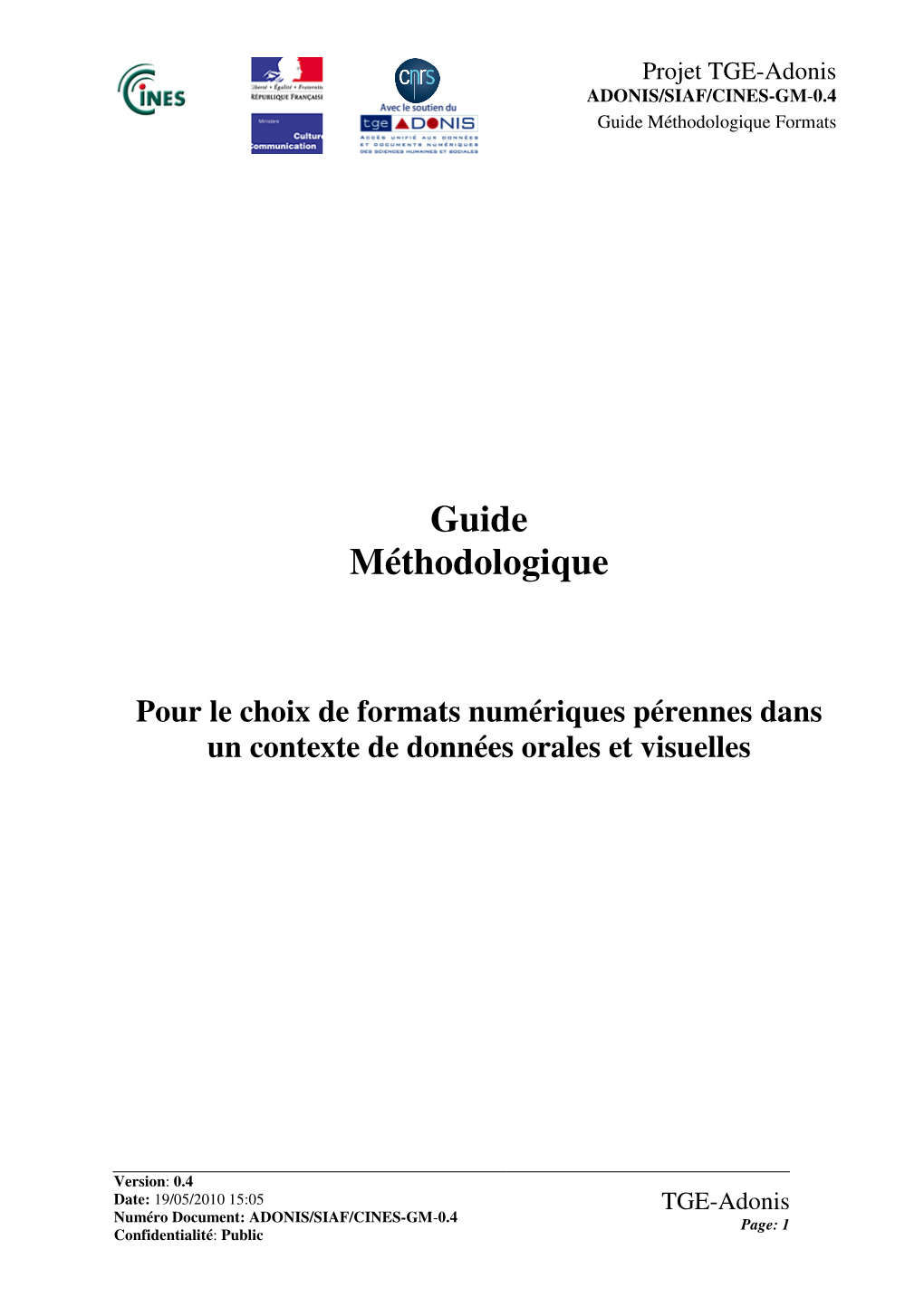 Guide Méthodologique Formats