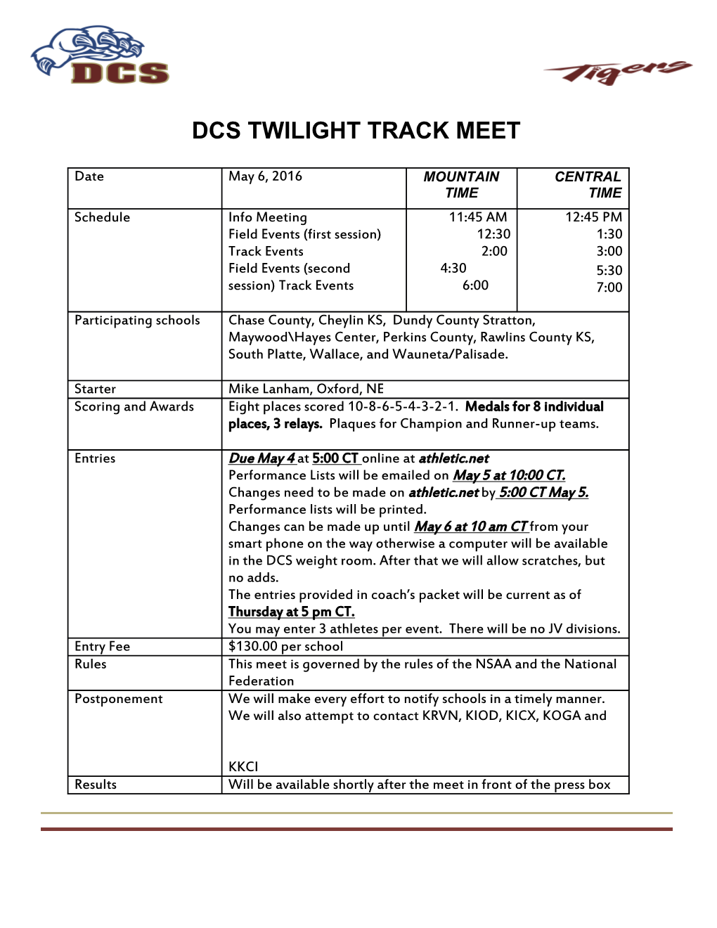 Dcs Twilight Track Meet