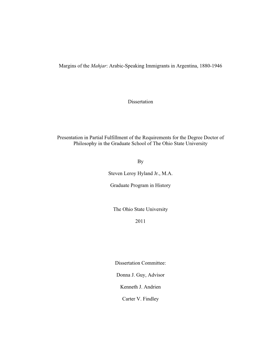 Arabic-Speaking Immigrants in Argentina, 1880-1946