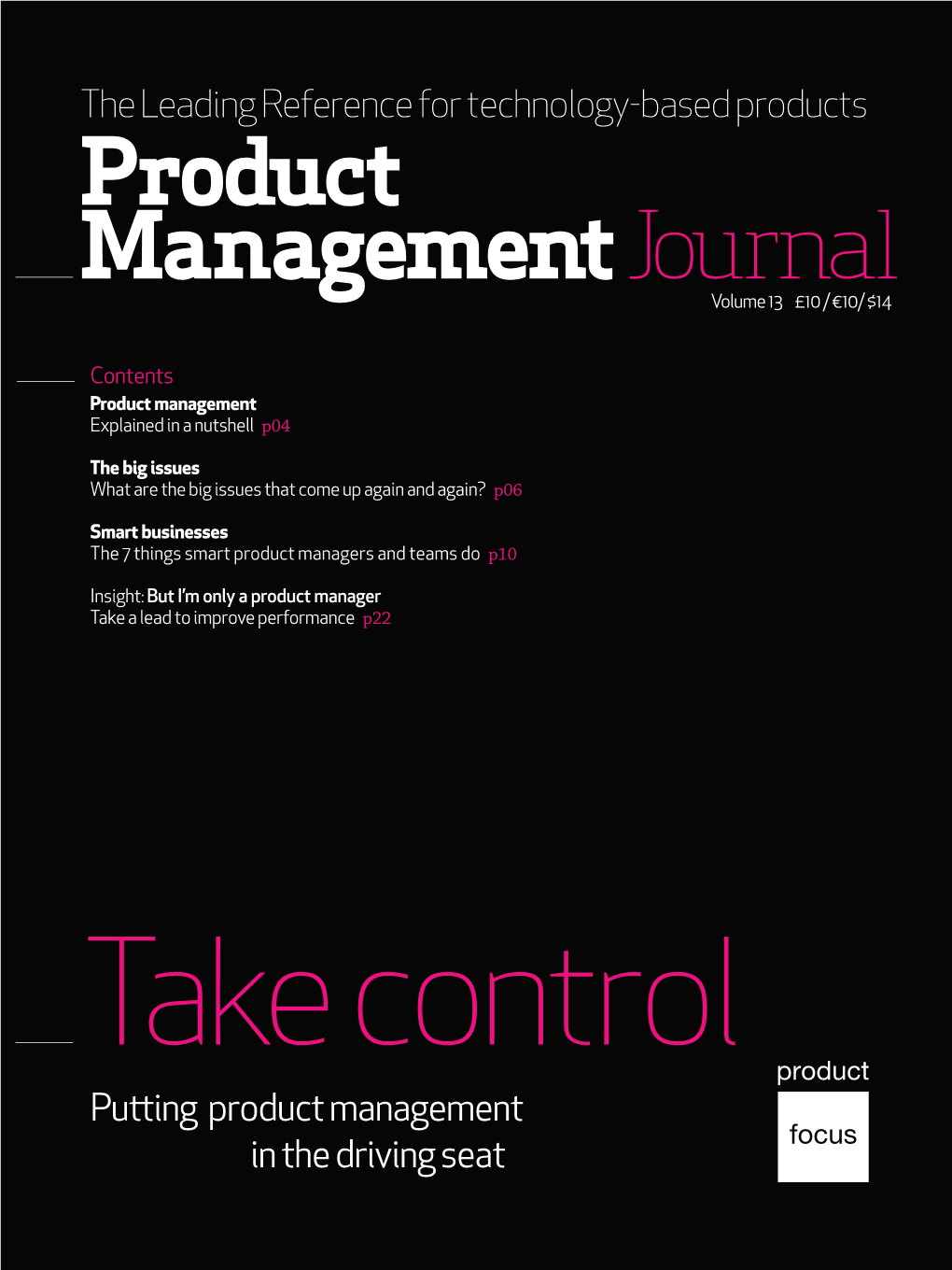 Take Control Product Management Journal