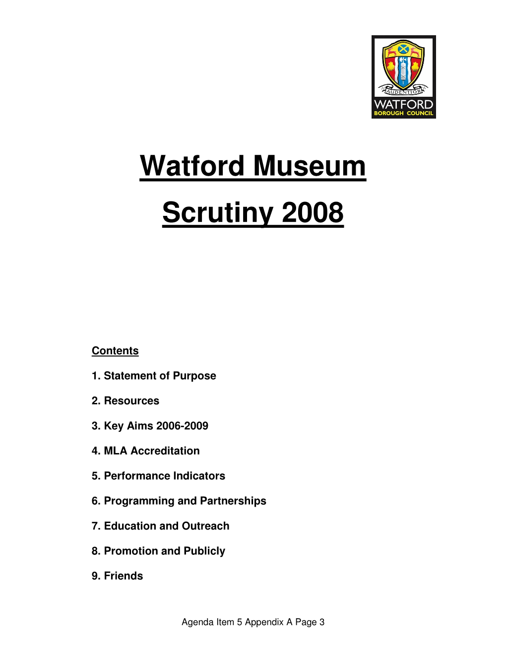 Watford Museum News