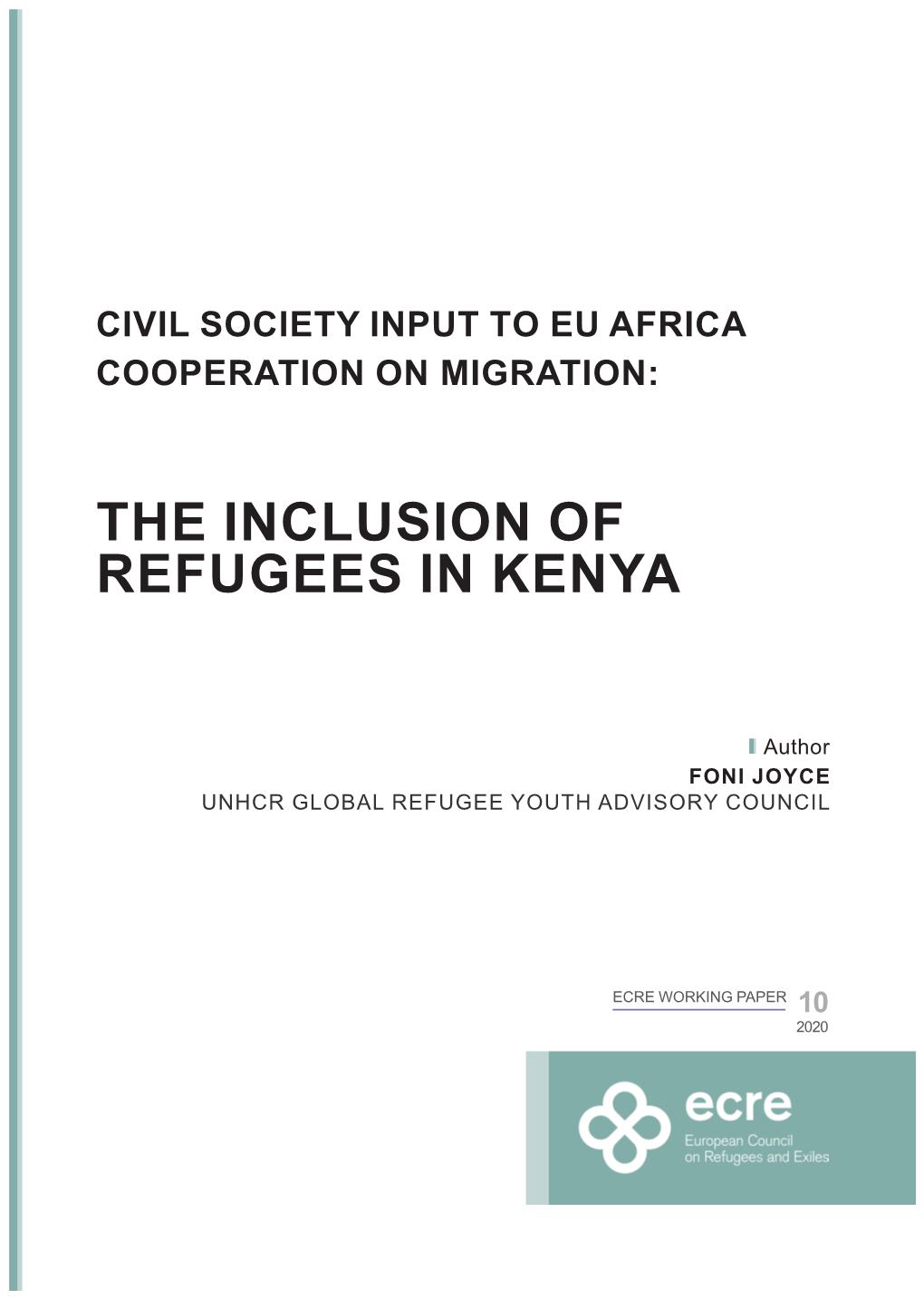 The Inclusion of Refugees in Kenya