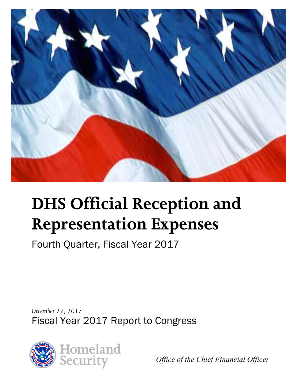 DHS Official Reception and Representation Expenses, Fourth