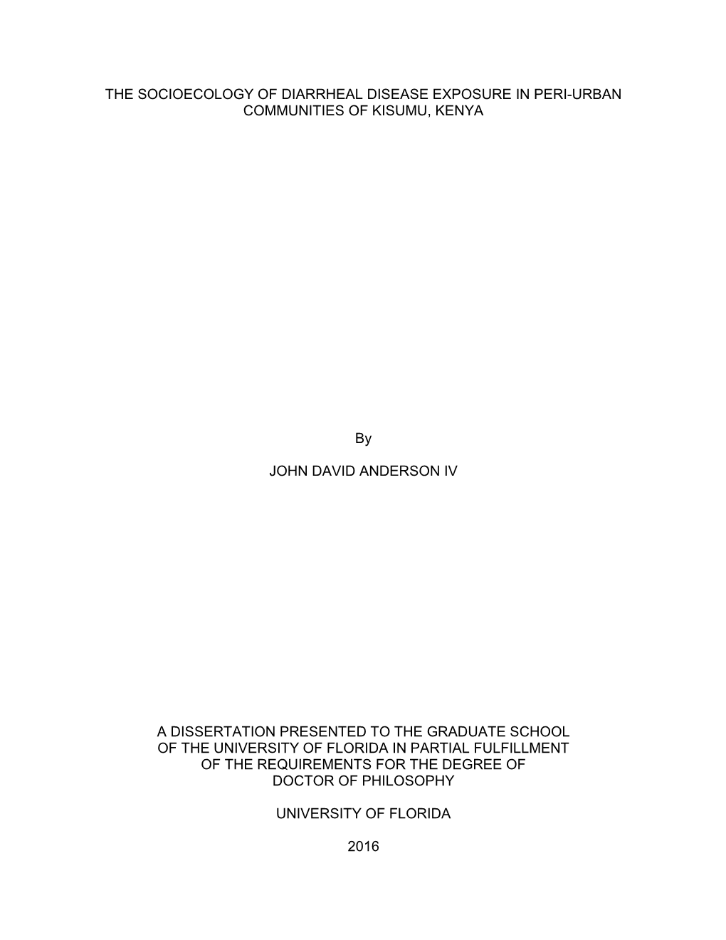 University of Florida Thesis Or Dissertation Formatting