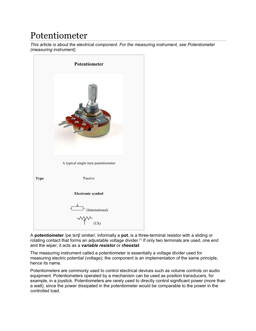 How Potentiometers Work