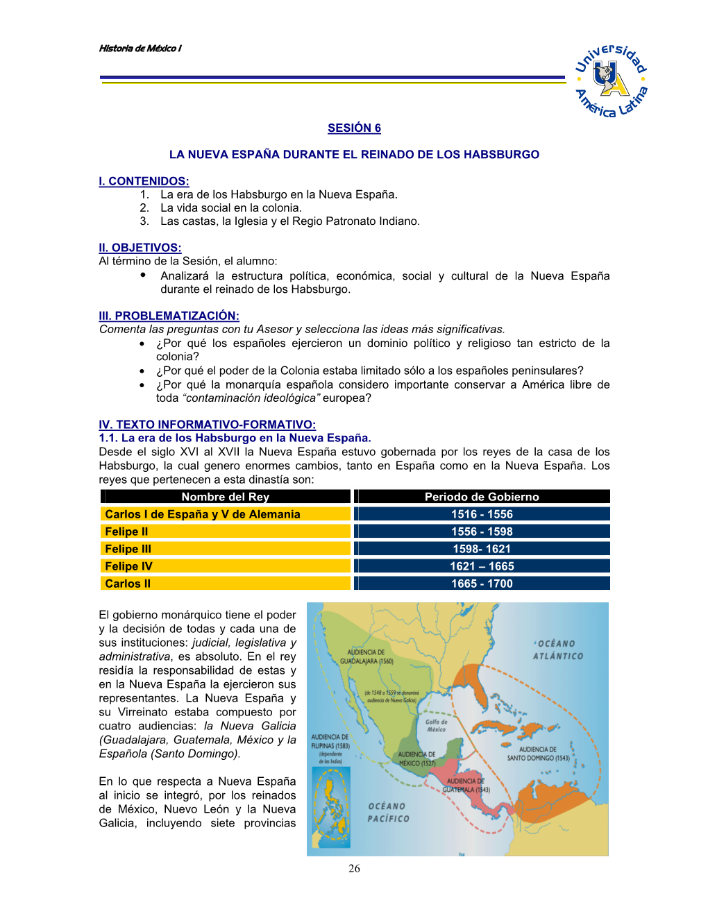 1. La Era De Los Habsburgo En La Nueva España. 2