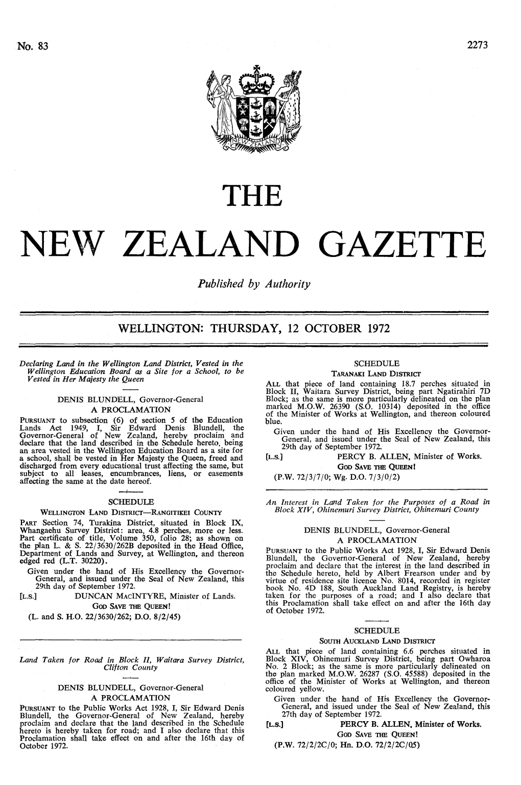 No 83, 12 October 1972, 2273