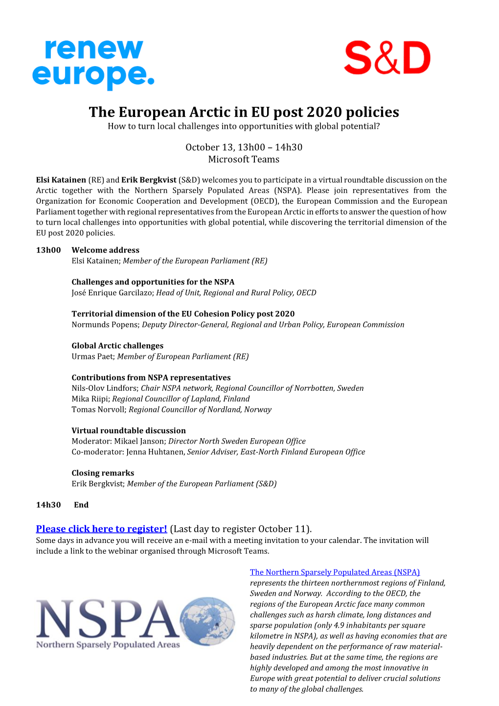 The European Arctic in EU Post 2020 Policies How to Turn Local Challenges Into Opportunities with Global Potential?