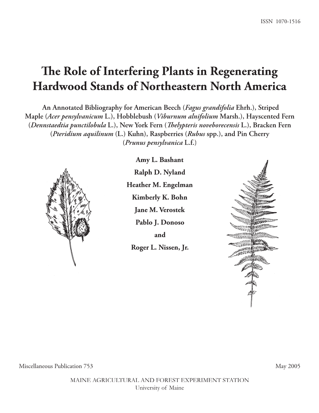 Interfering Plants in NE America Bashant Et Al