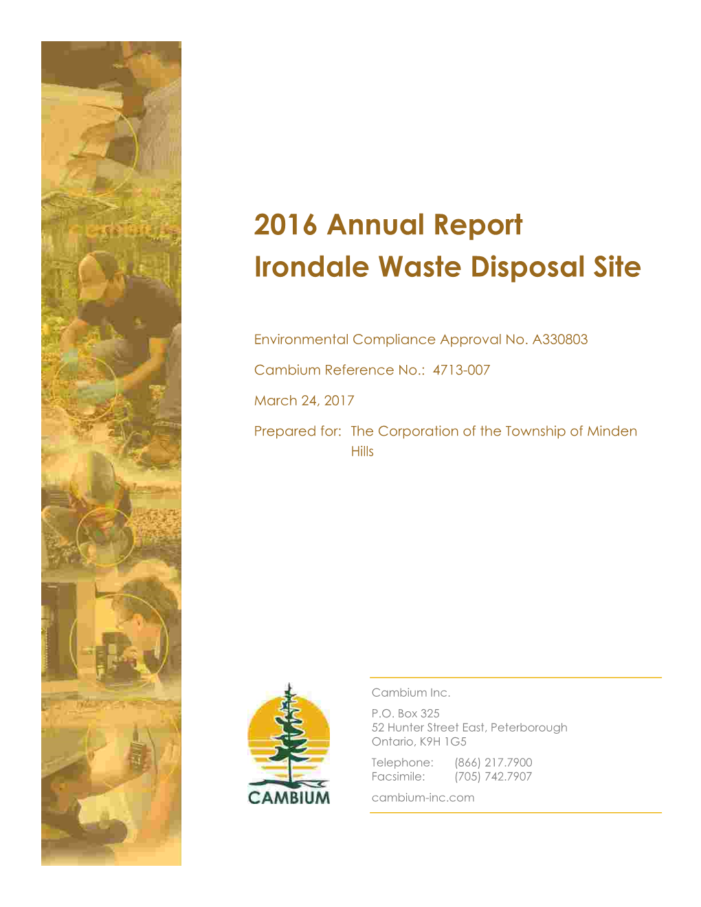 2016 Annual Report Irondale Waste Disposal Site