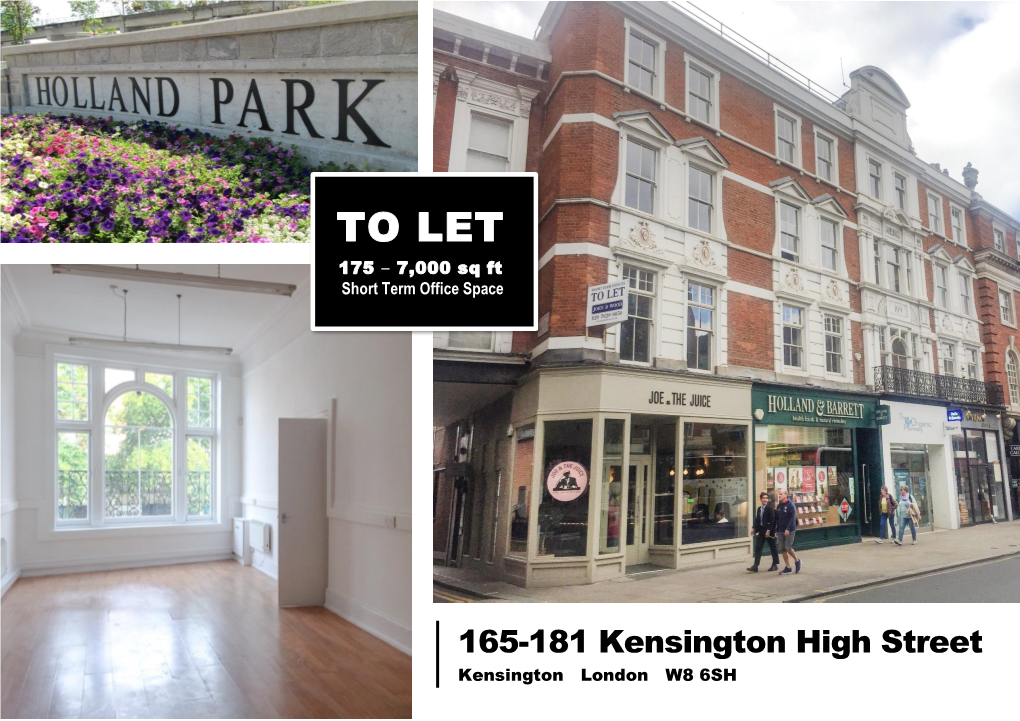 TO LET 175 – 7,000 Sq Ft Short Term Office Space