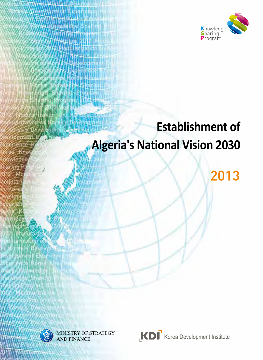 Establishment of Algeria's National Vision 2030 2013