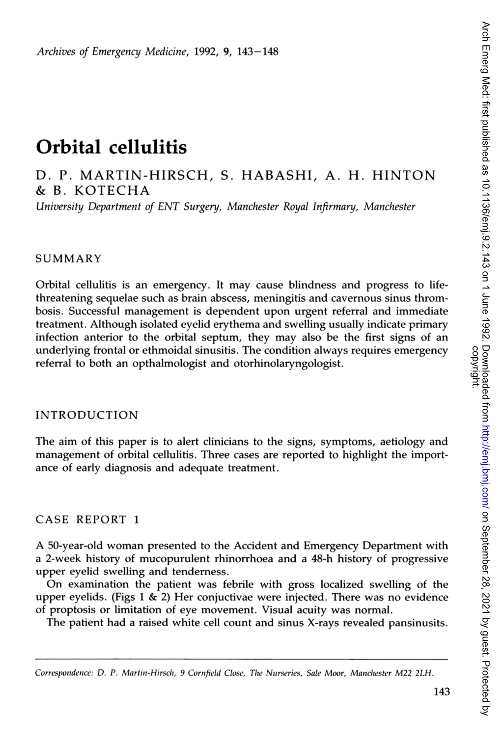Orbital Cellulitis D
