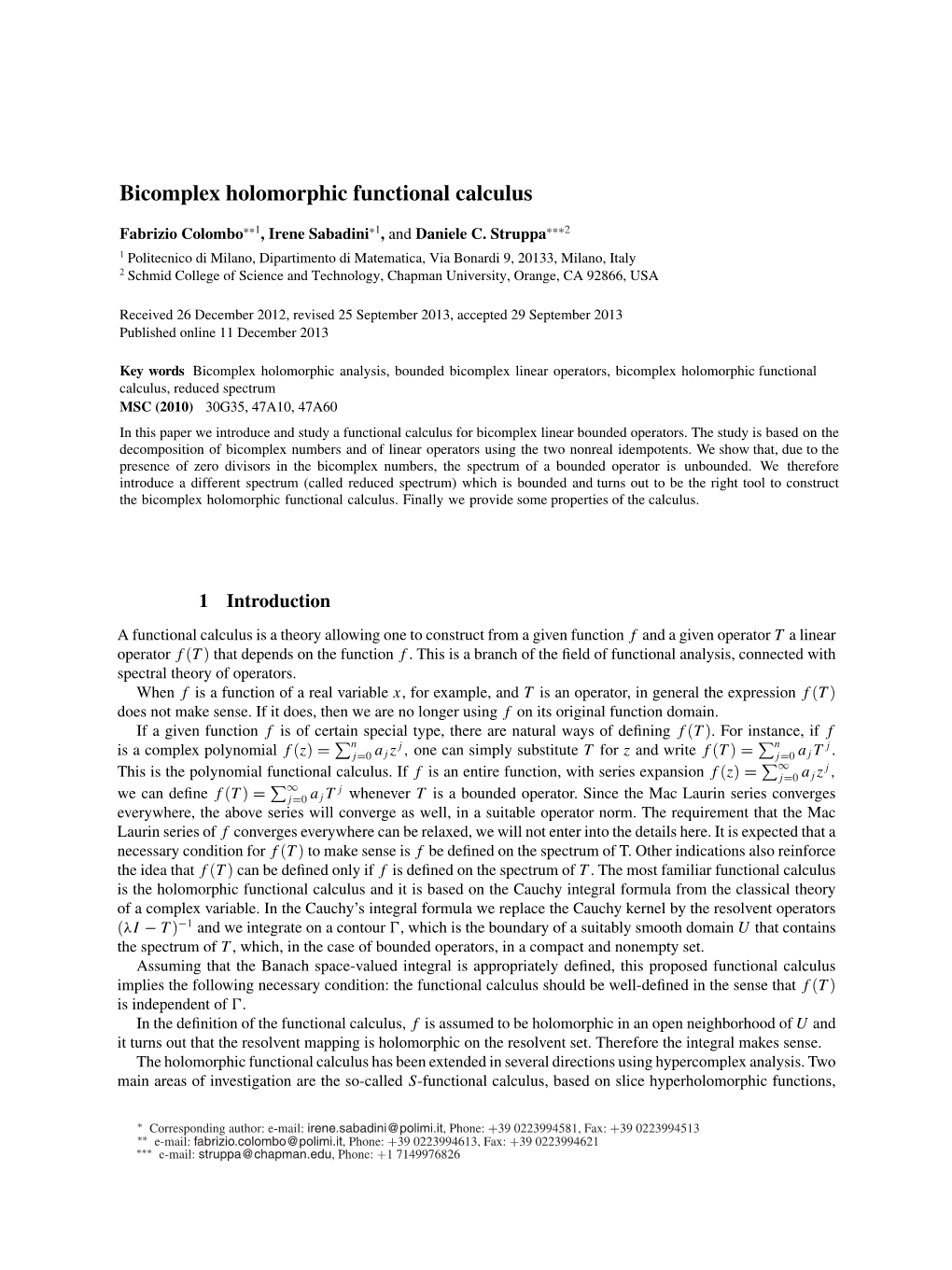 Bicomplex Holomorphic Functional Calculus