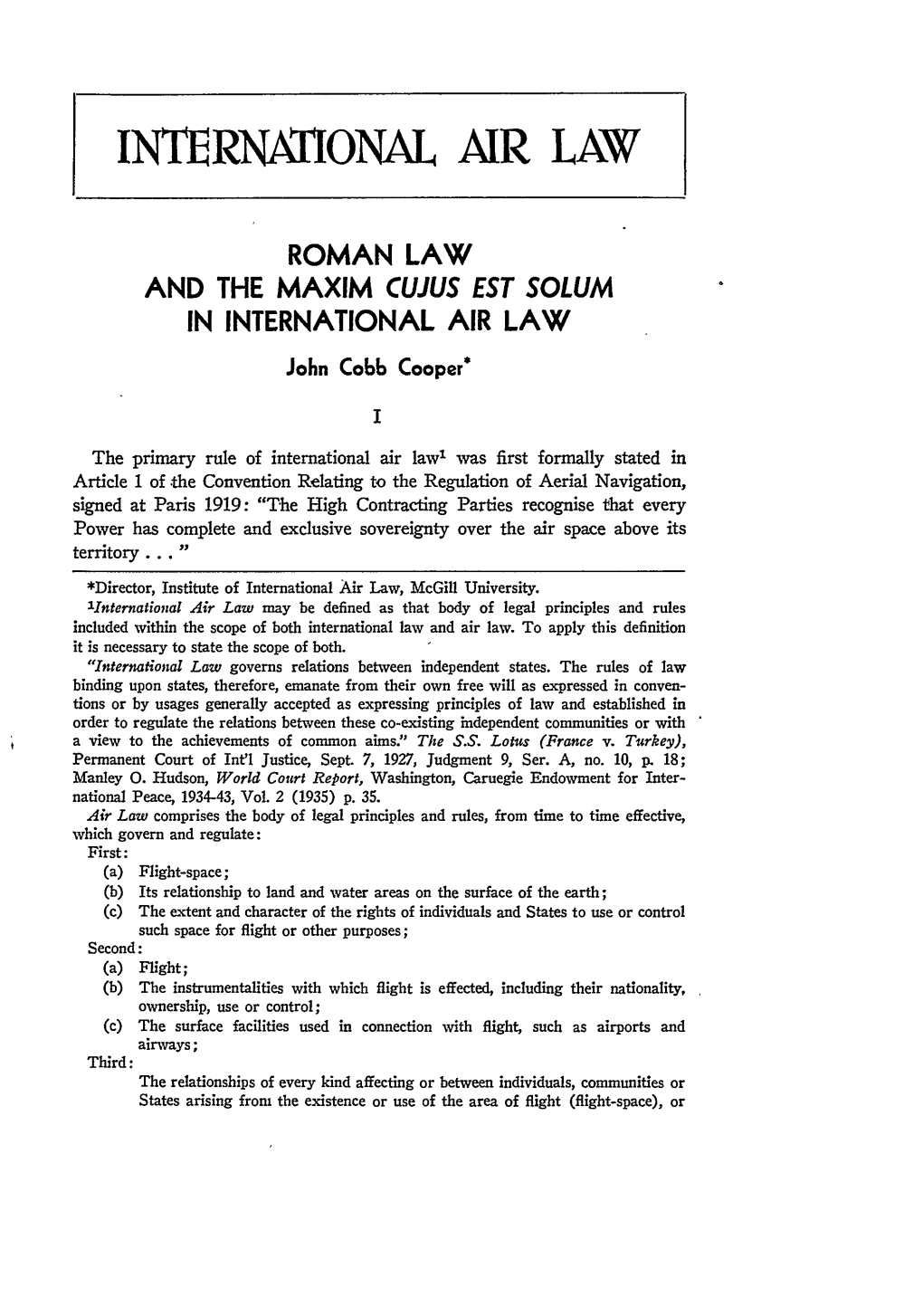 Roman Law and the Maxim 