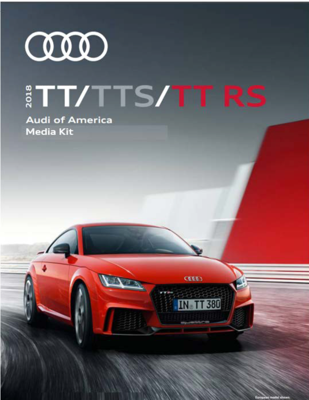 2018 Audi TT/TTS/TT RS Press Kit 740 KB