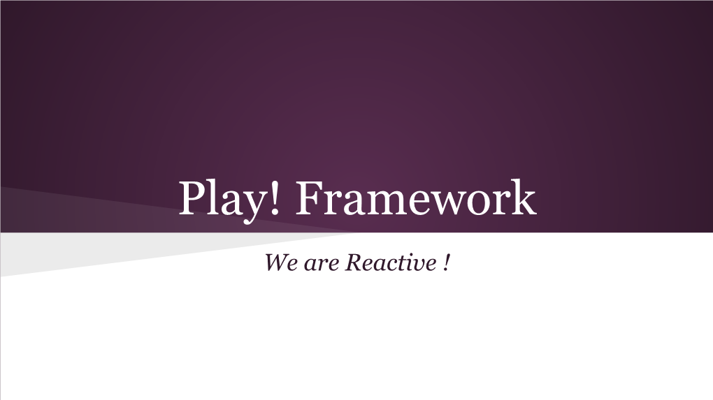 Play! Framework
