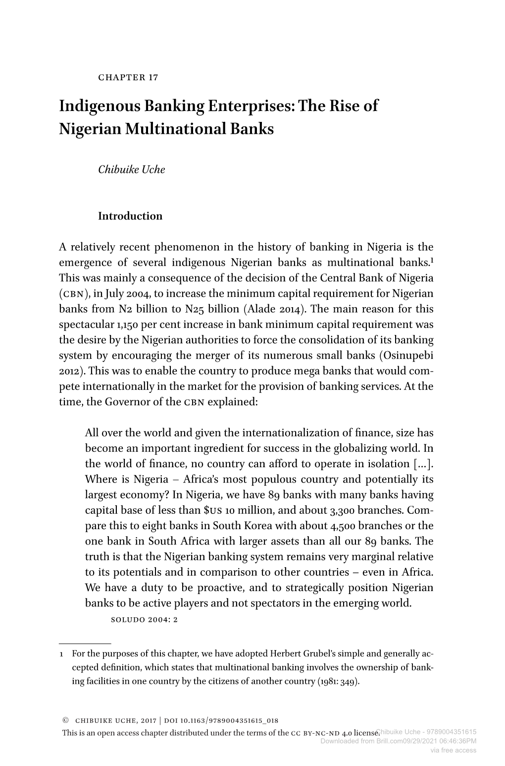 Indigenous Banking Enterprises: the Rise of Nigerian Multinational Banks