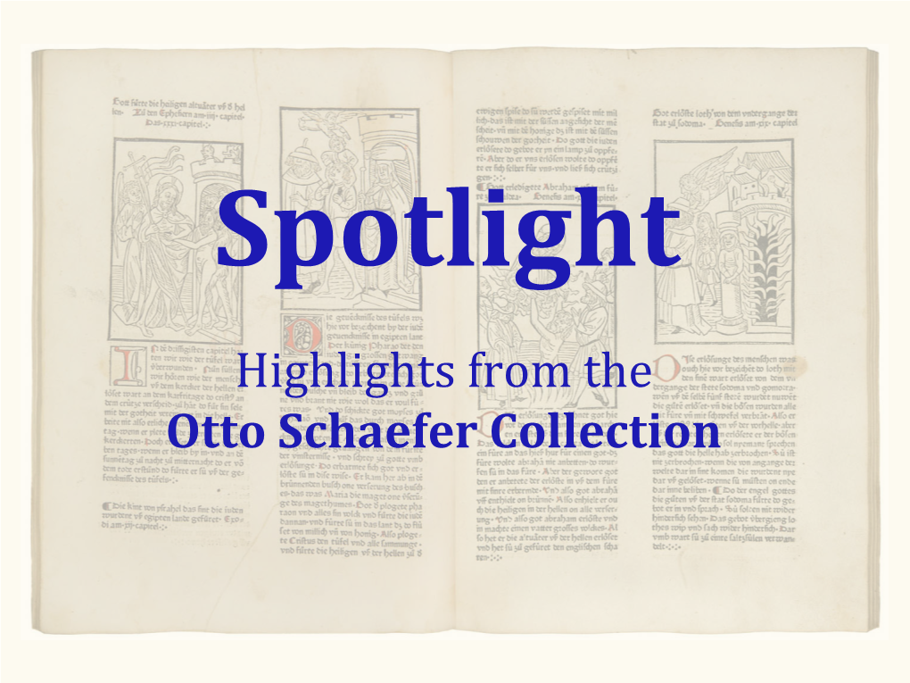 Highlights from the Otto Schaefer Collection