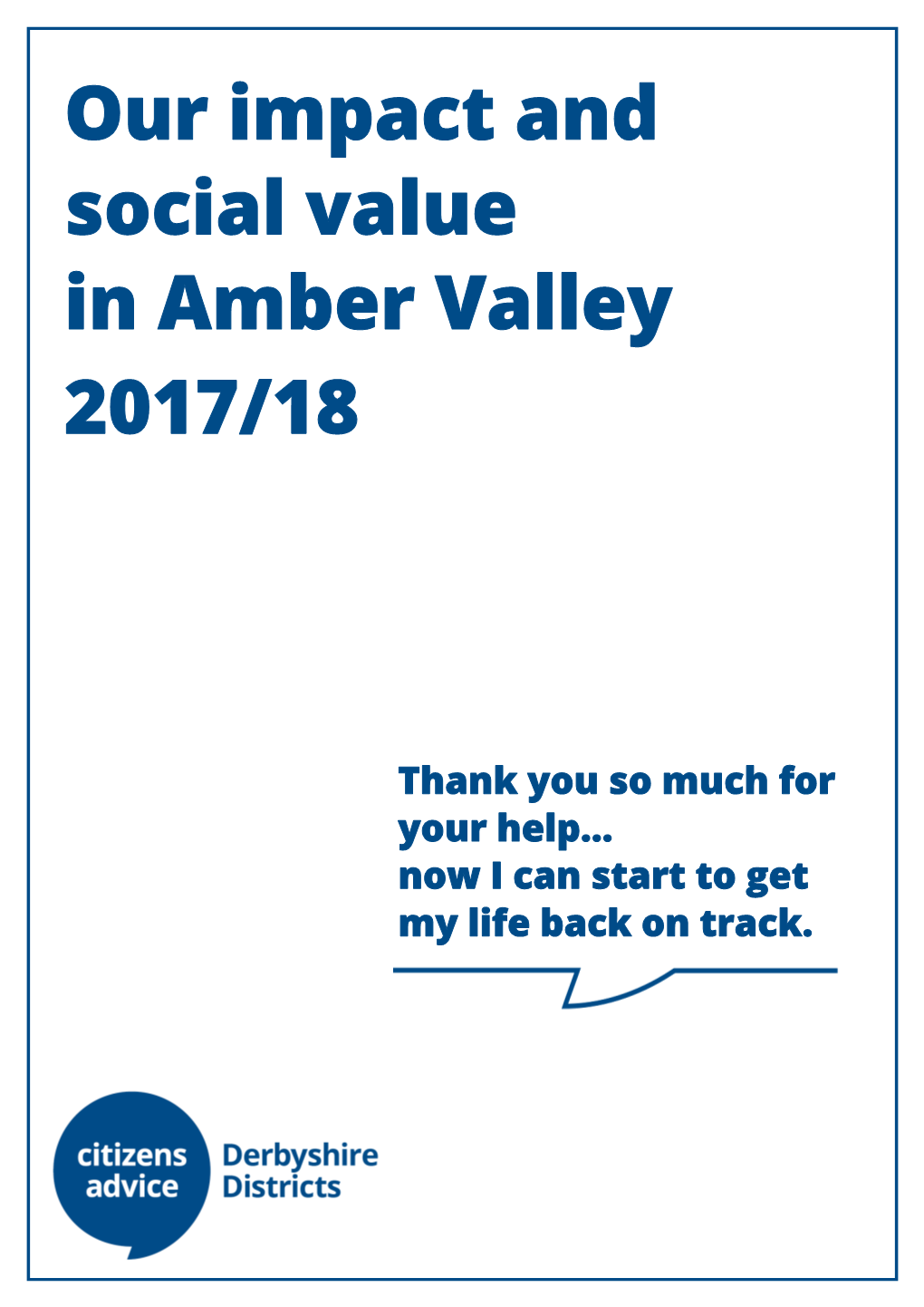 Our Impact and Social Value in Amber Valley 2017/18