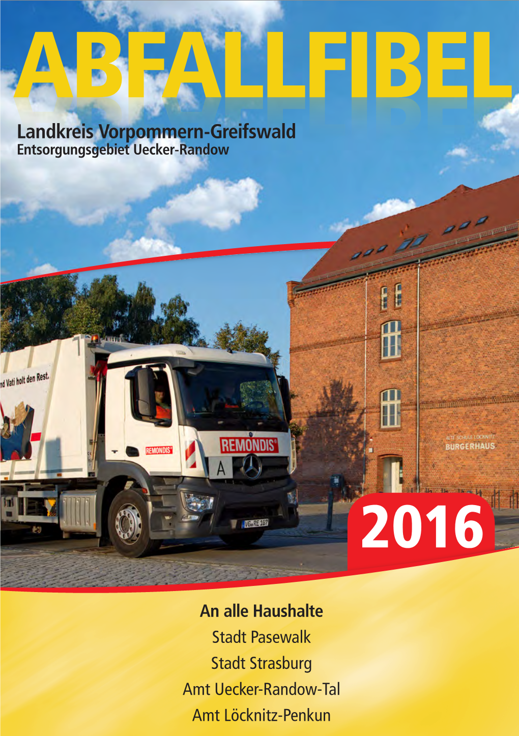Abfallkalender 2016 Für Das Entsorgungsgebiet Uecker-Randow