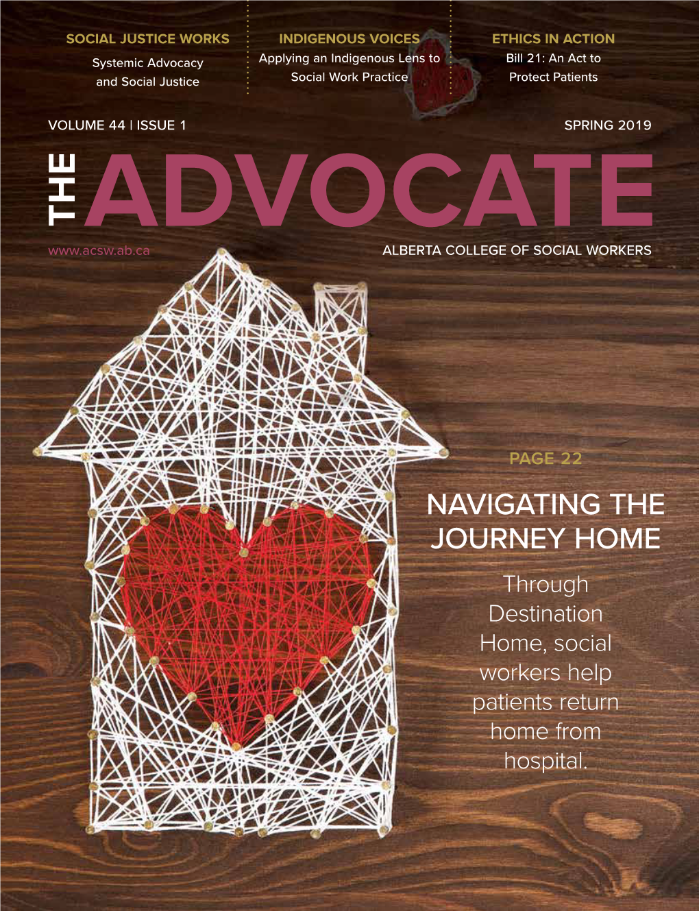 NAVIGATING the JOURNEY HOME Through Destination Home, Social Workers Help Patients Return Home from Hospital