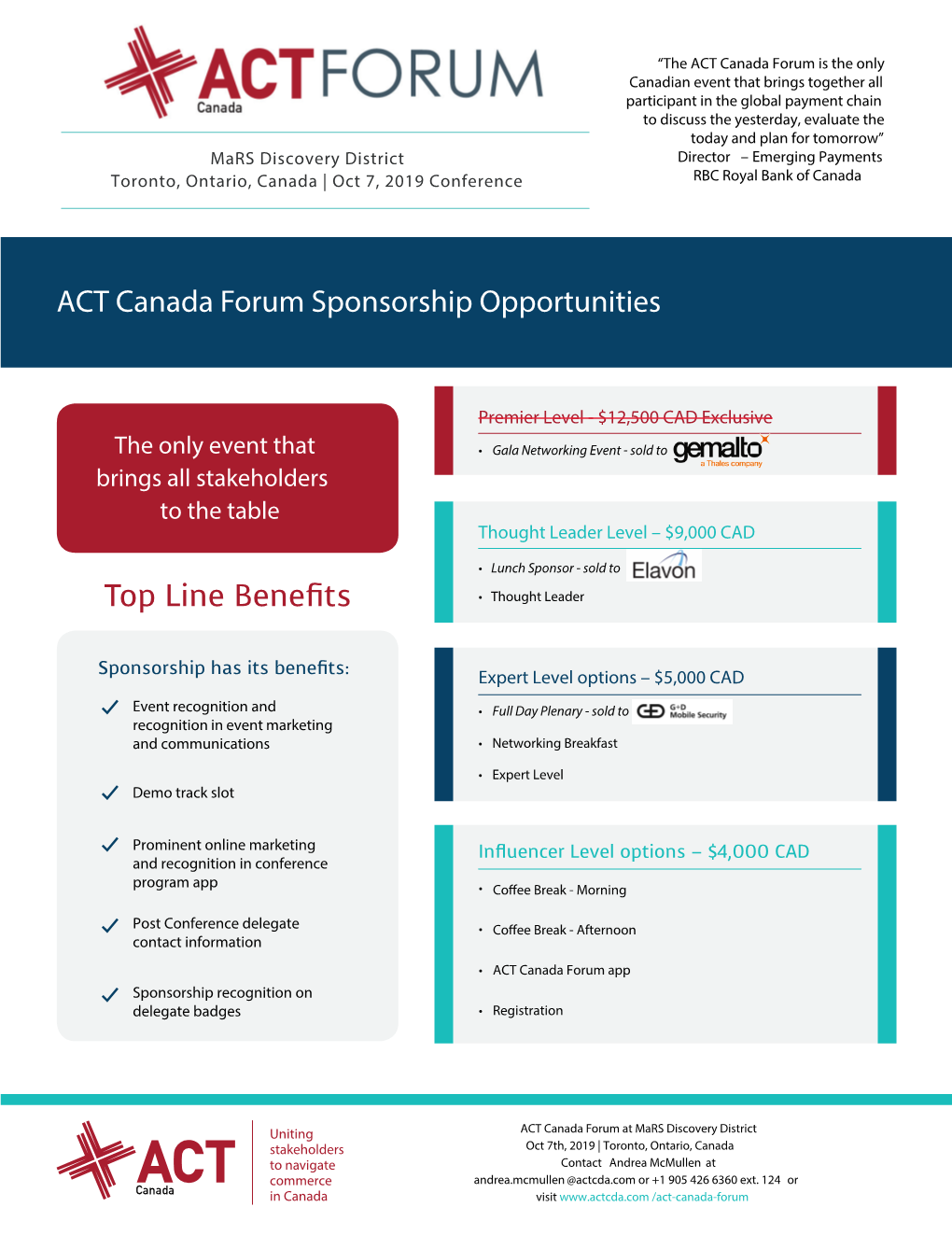 ACT Canada Forum Sponsorship Brochure Pg1.Eps