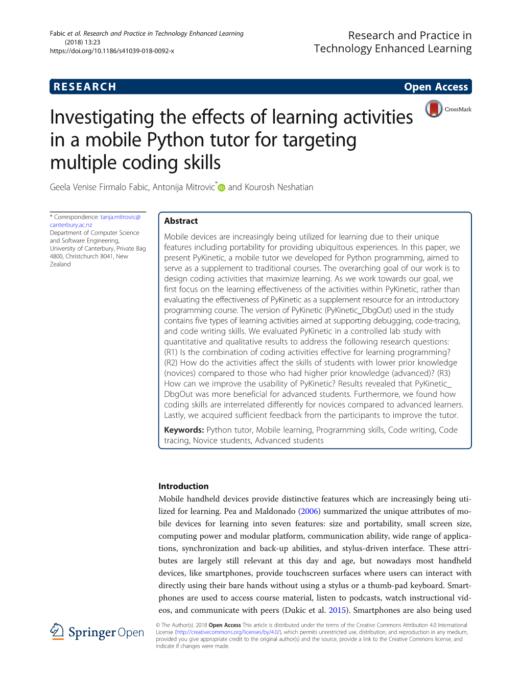 Investigating the Effects of Learning Activities in a Mobile Python Tutor for Targeting Multiple Coding Skills