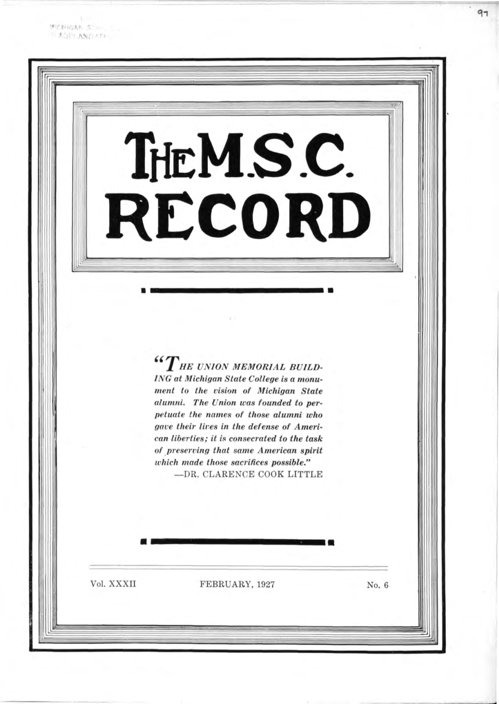 The MSC Record