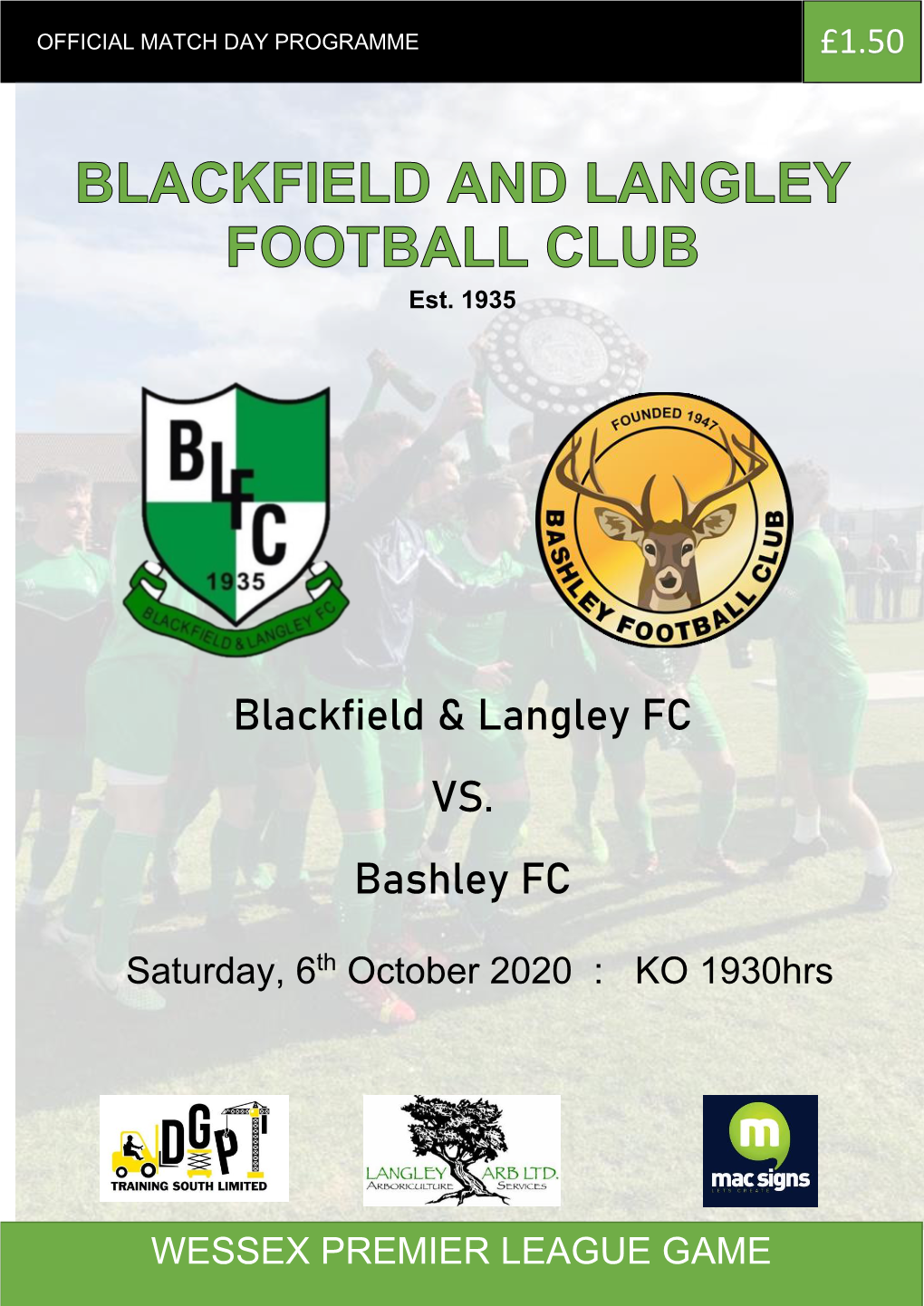 Blackfield & Langley FC VS. Bashley FC