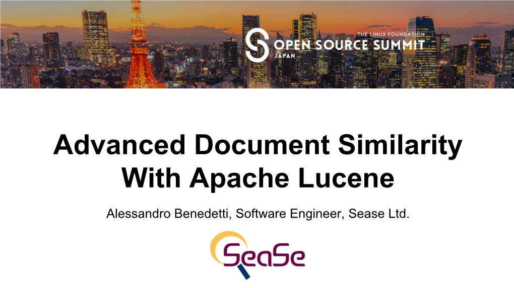 Advanced Document Similarity with Apache Lucene