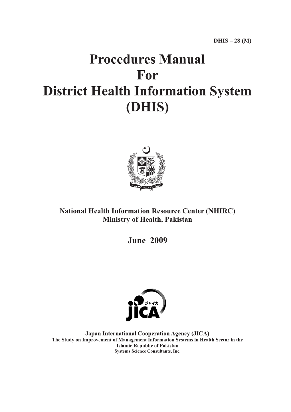 DHIS Procedures Manual 2009.Pdf