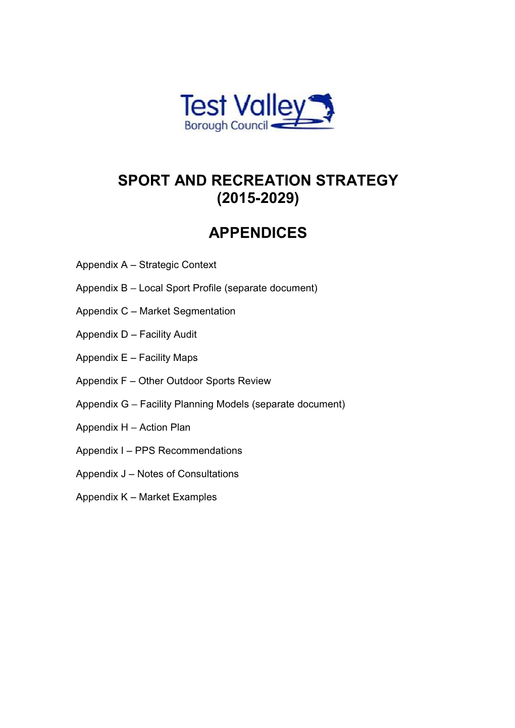 Sport and Recreation Strategy (2015-2029)