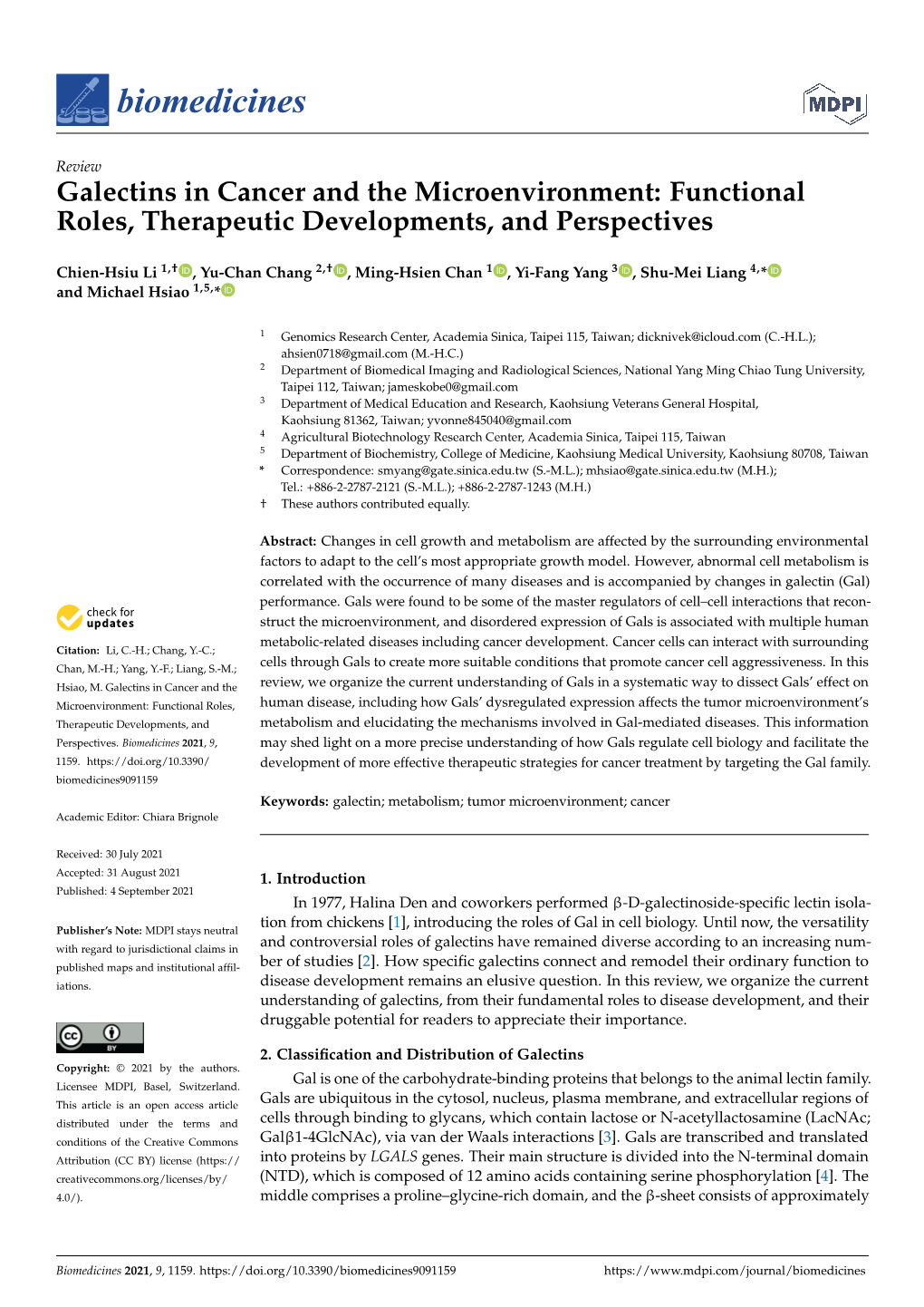 Galectins in Cancer and the Microenvironment: Functional Roles, Therapeutic Developments, and Perspectives