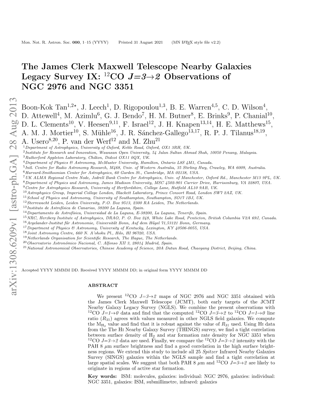 The James Clerk Maxwell Telescope Nearby Galaxies Legacy Survey IX: 12CO J=3→2 Observations of NGC 2976 and NGC 3351