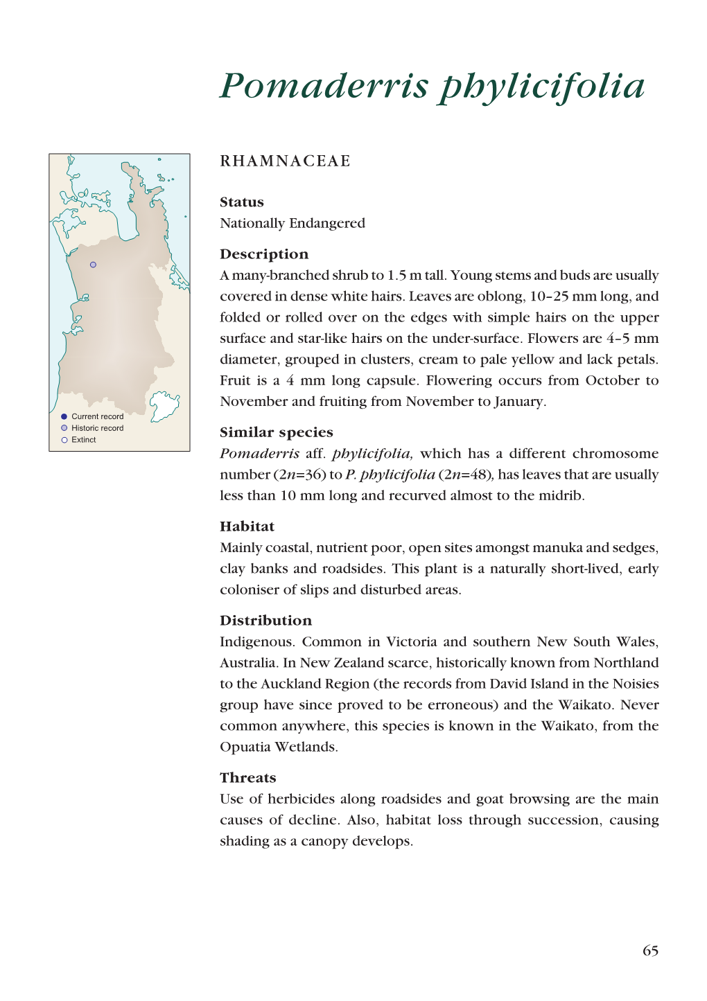 Threatened Plants of Waikato Conservancy