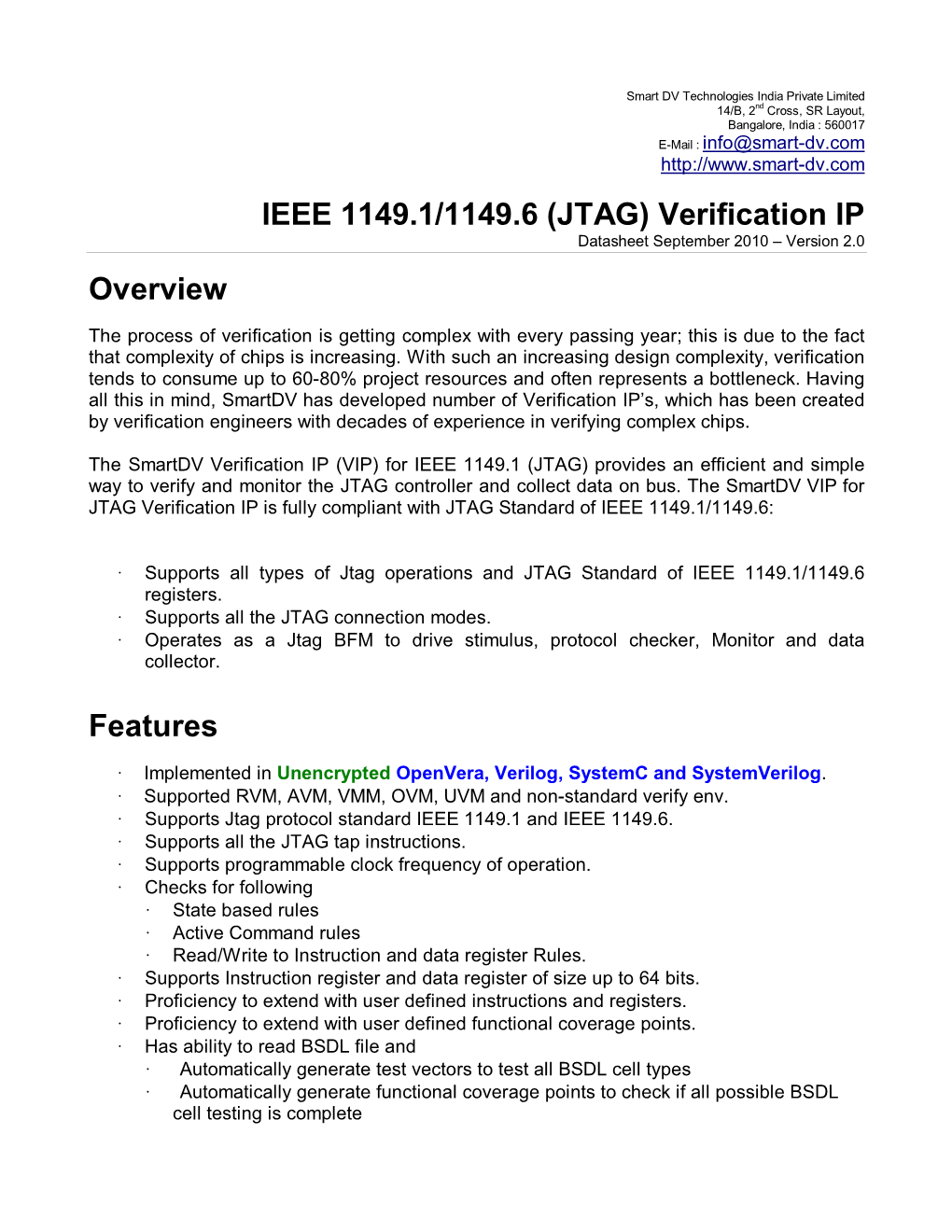 Sdvt Jtag Datasheet.Pdf