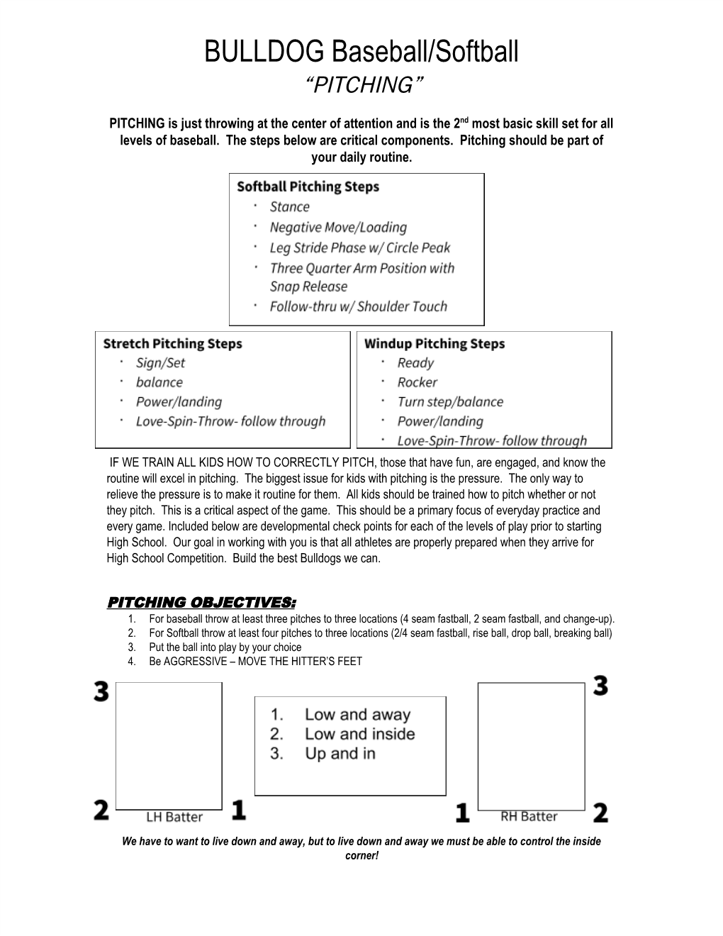 Bulldog Pitching Curriculum, Baseball & Softball