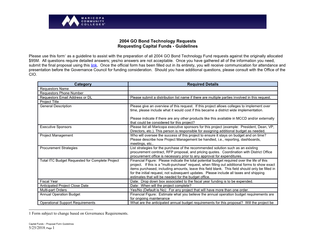 ITC - Proposal Form Guidelines (Word Format)