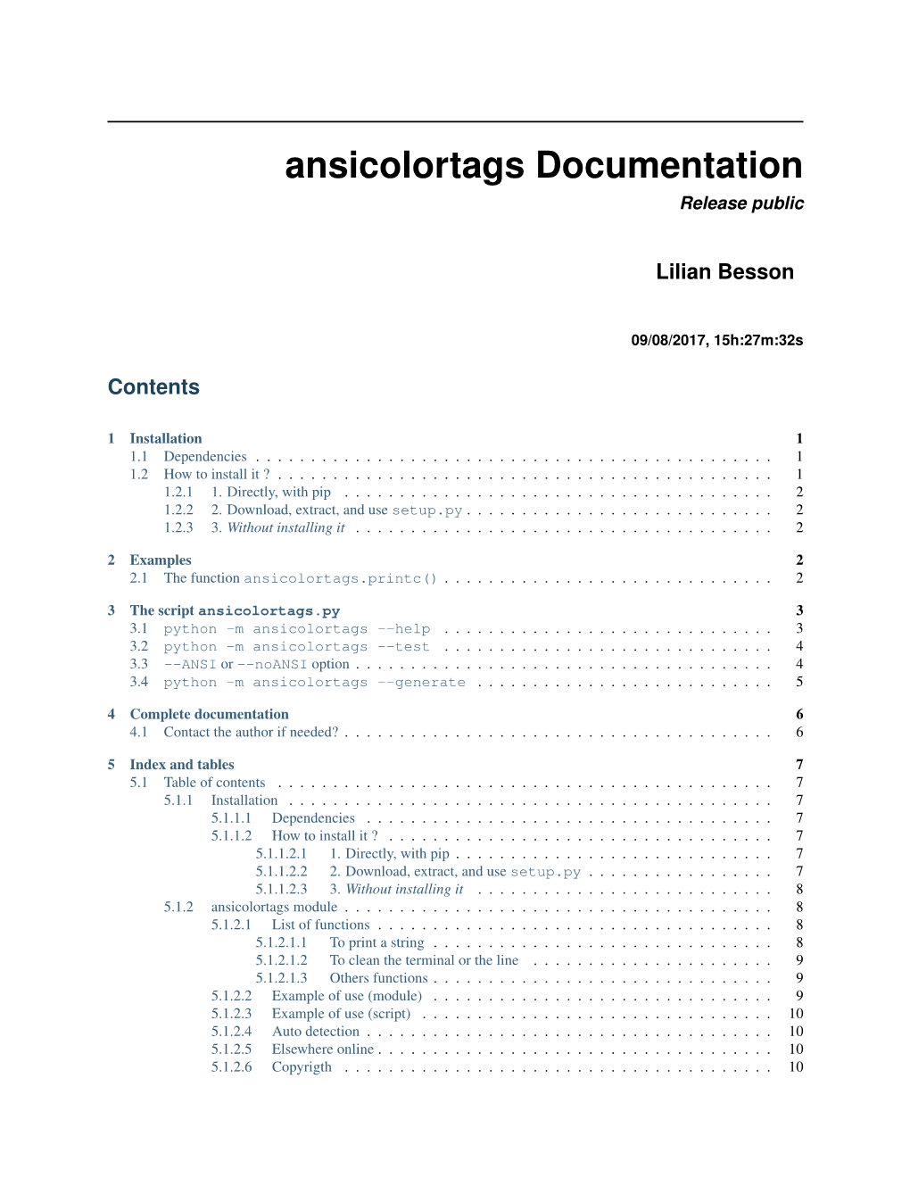 Ansicolortags Documentation Release Public