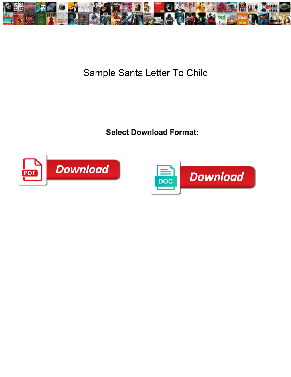 Sample Santa Letter to Child