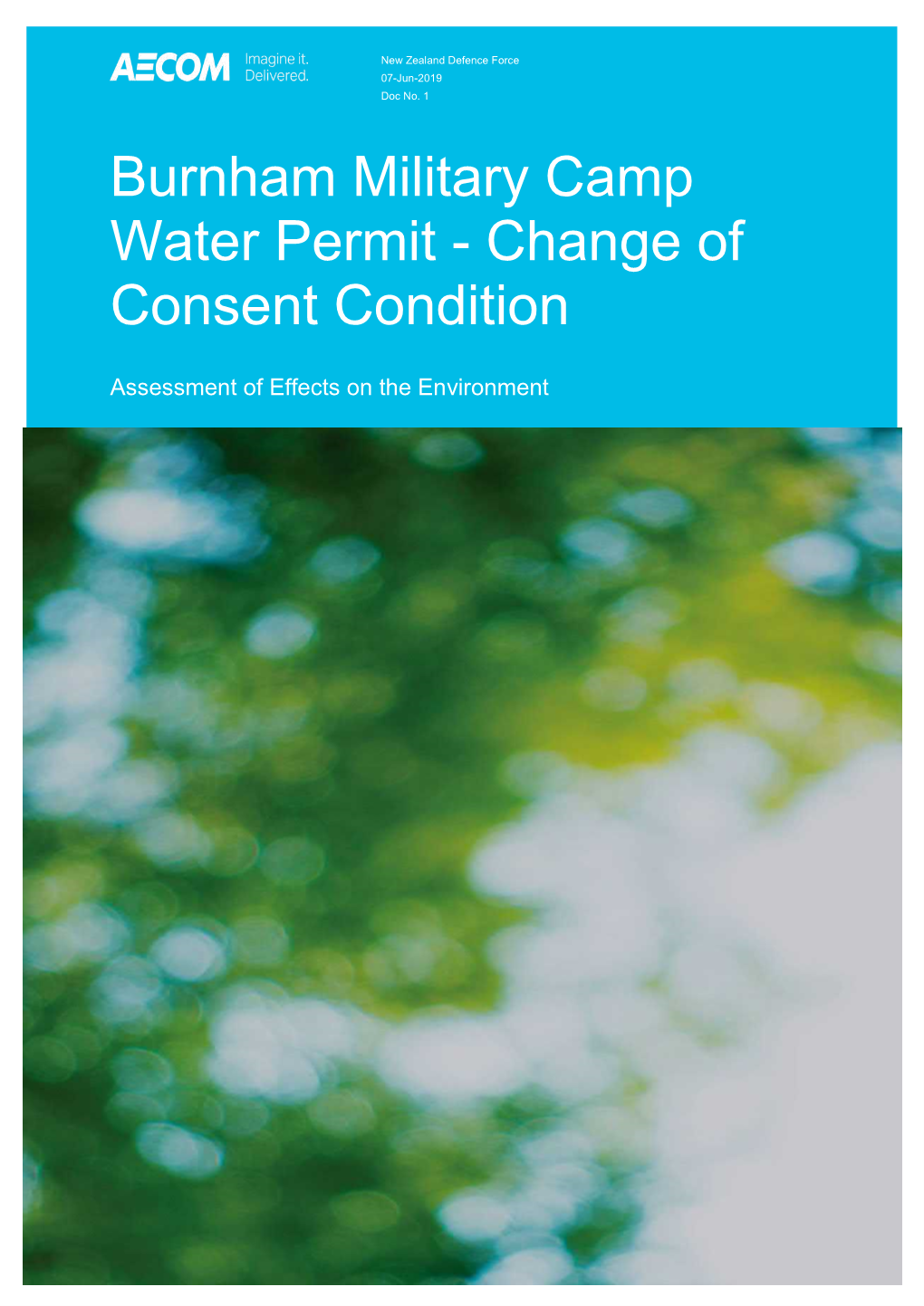Burnham Military Camp Water Permit - Change of Consent Condition