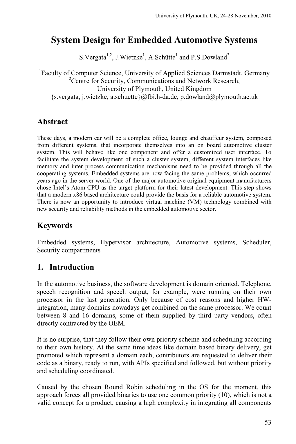 System Design for Embedded Automotive Systems