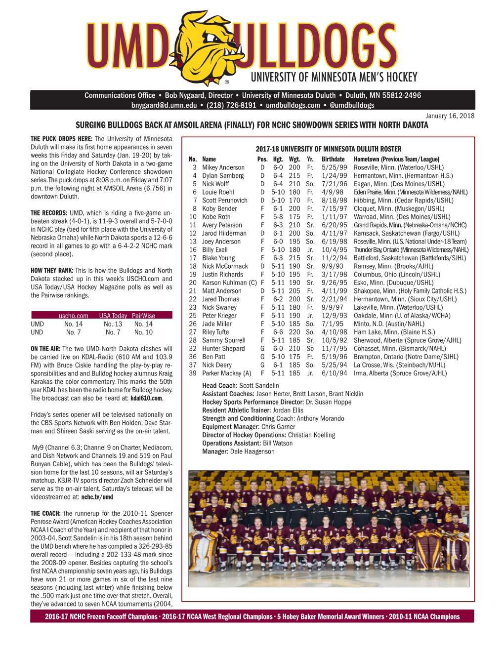 University of Minnesota Men's Hockey