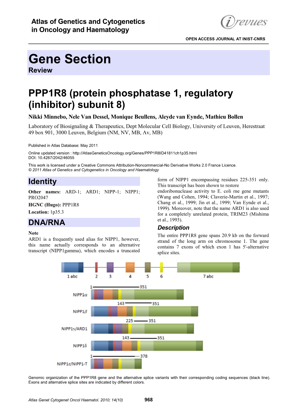 Gene Section Review