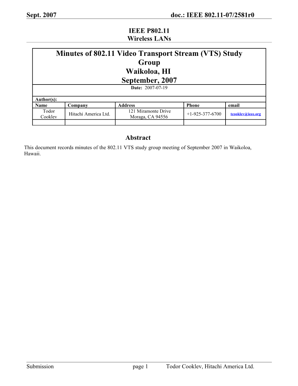 IEEE P802.11 Wireless Lans s45